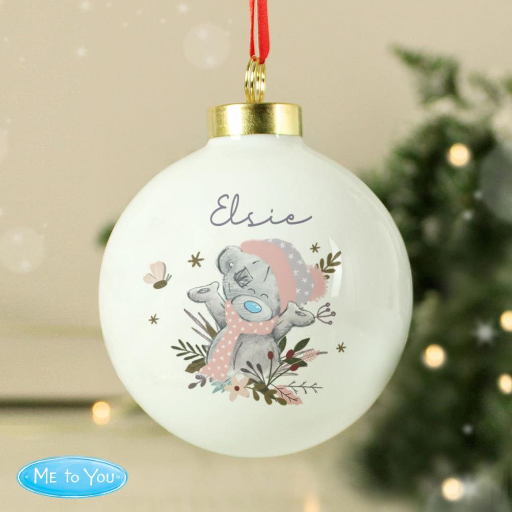 Personalised Me to You Bear Cosy Winter Christmas Bauble Extra Image 3